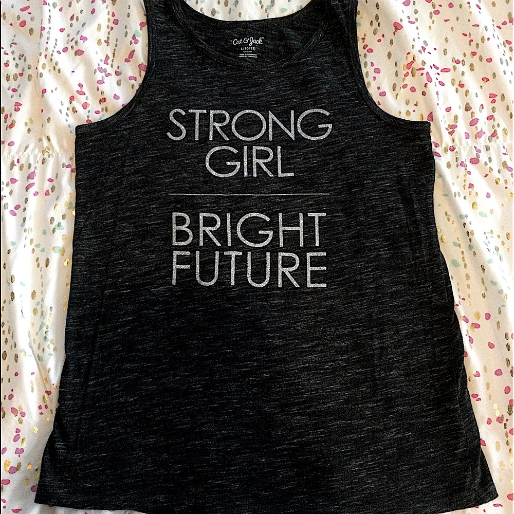 Dark Gray Girls Tank Top